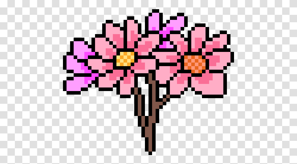 Pixel Art Cool Flower, Rug, Cross Transparent Png