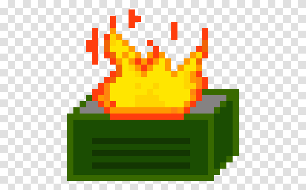 Pixel Art Dumpster Fire Dumpster Fire Icon Gif, Food, Flame, Rug Transparent Png