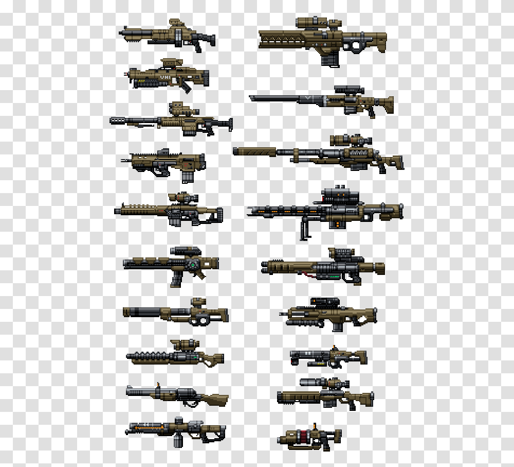Pixel Art Fusil Pixel, Weapon, Weaponry, Gun, Machine Gun Transparent Png