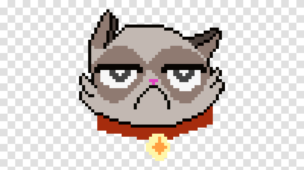 Pixel Art Grumpy Cat Clipart Grumpy Cat Pixel Art, Rug, Paper, Graphics Transparent Png