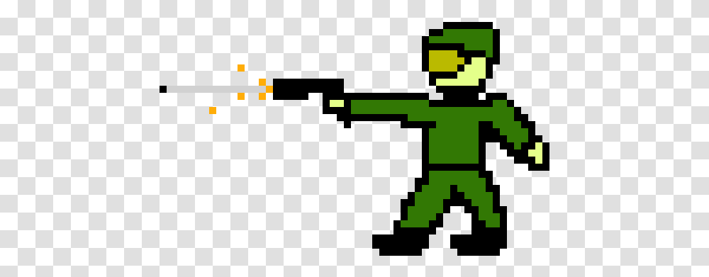 Pixel Art Guy With Gun, Minecraft, Cross, Pac Man Transparent Png