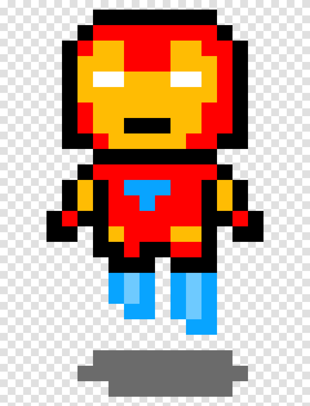 Pixel Art Iron Man, Pac Man, First Aid Transparent Png