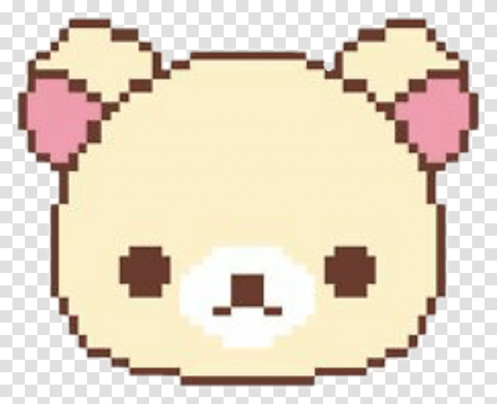 Pixel Art Kawaii Animes Download Cute Pixel Art Bear, Rug, Label, Cookie Transparent Png