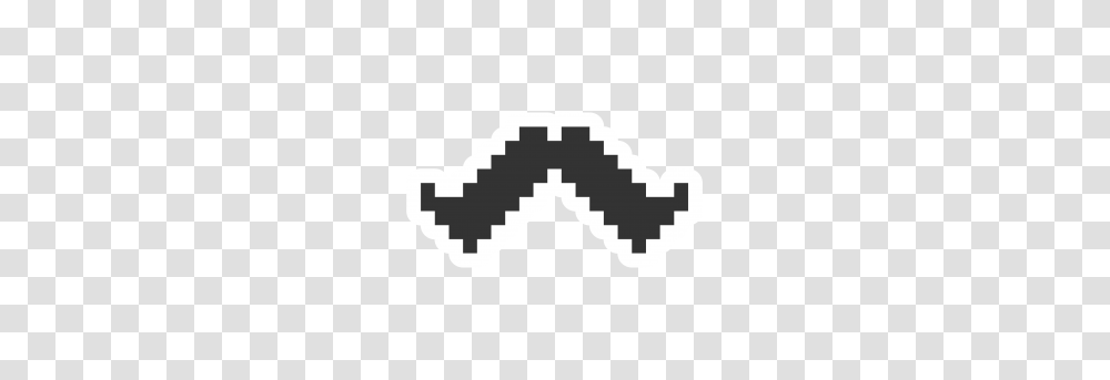 Pixel Art Mustache Sticker Icon, Stencil, Cross Transparent Png