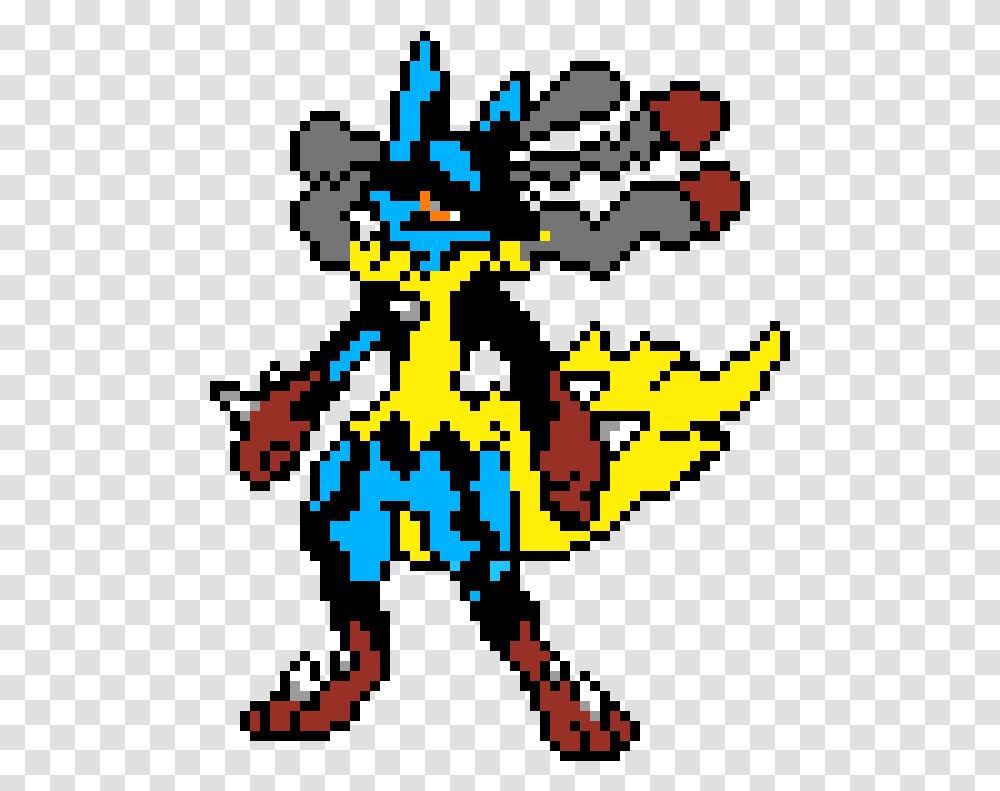 Pixel Art Pokemon Mega Lucario, Rug, Pac Man Transparent Png