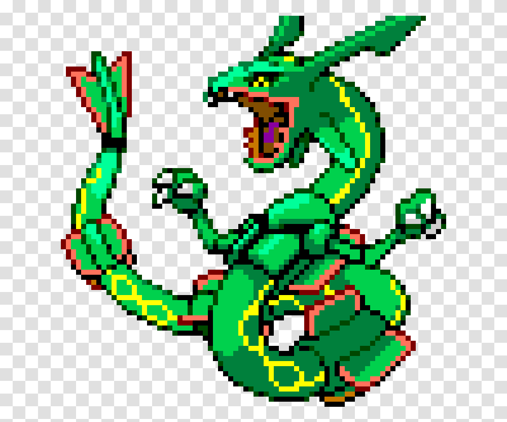 Pixel Art Pokemon Rayquaza, Dragon, Number Transparent Png