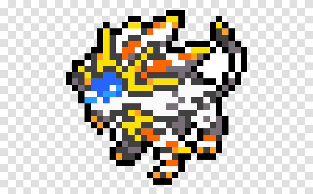 Pixel Art Pokemon Solgaleo, QR Code, Rug Transparent Png