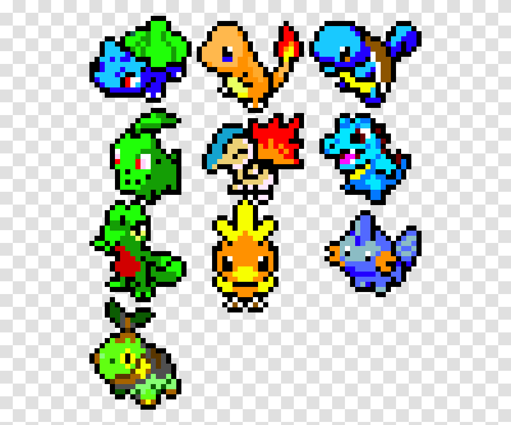 Pixel Art Pokemon Starter, Pac Man, Rug, Super Mario Transparent Png