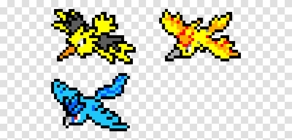 Pixel Art Pokemon Zapdos, Pac Man, Poster, Advertisement Transparent Png