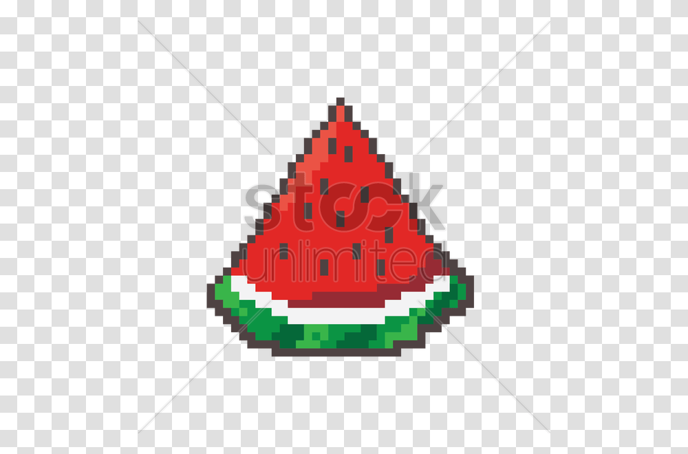 Pixel Art Red Watermelon Slice Vector Image, Plant, Fruit, Food Transparent Png