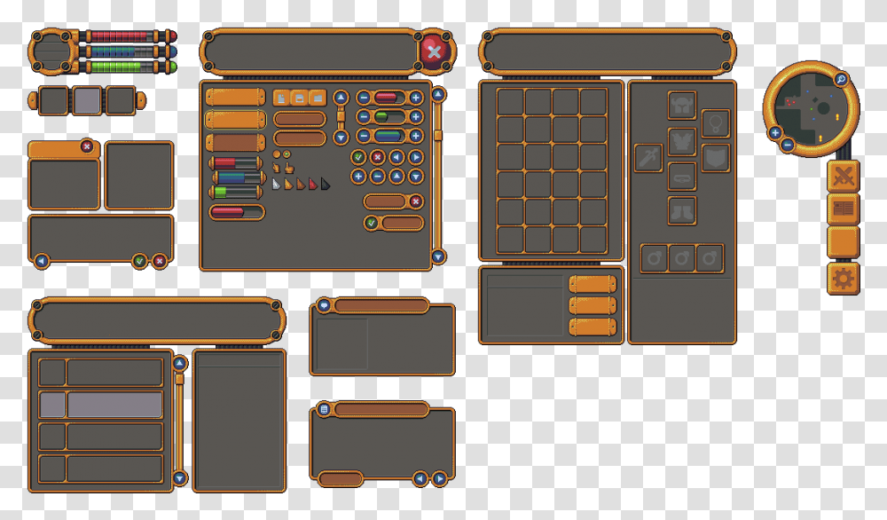 Pixel Art Rpg Golden Ui By Buch415 Pixel Art User Interface, Furniture Transparent Png