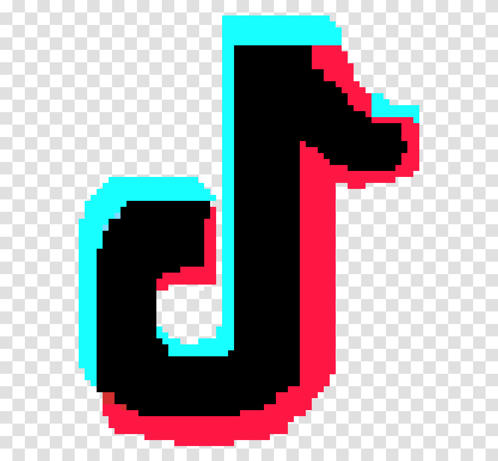 Pixel Art Tik Tok Logo, Word, Alphabet, Cross Transparent Png