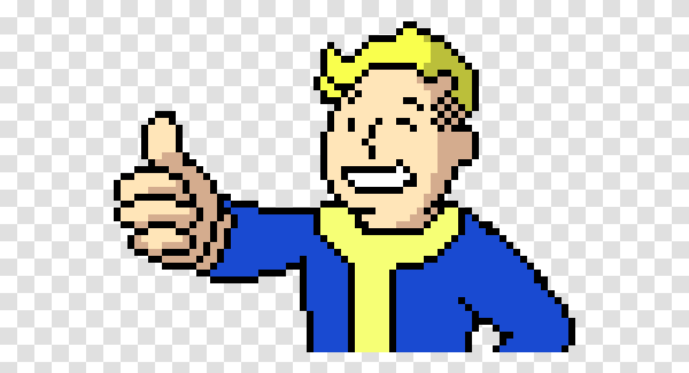 Pixel Art Vault Boy Image With No Gif Vault Boy Animated, Cross, Symbol, Graphics, Rug Transparent Png