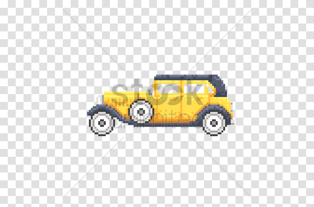 Pixel Art Vintage Car Vector Image, Vehicle, Transportation, Automobile, Construction Crane Transparent Png