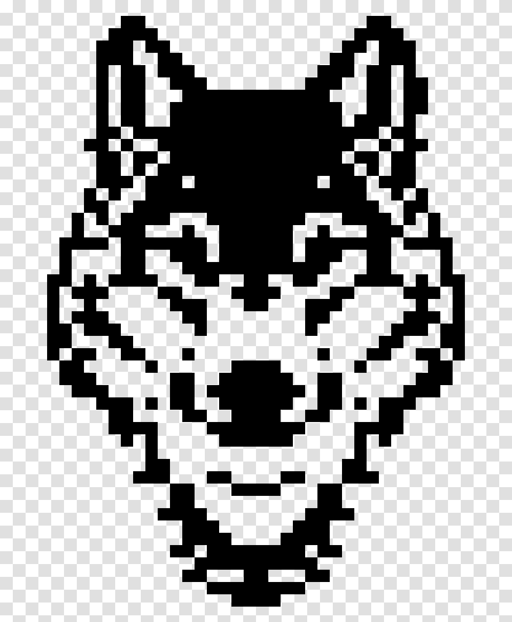 Pixel Art Wolf Head, Gray, World Of Warcraft Transparent Png