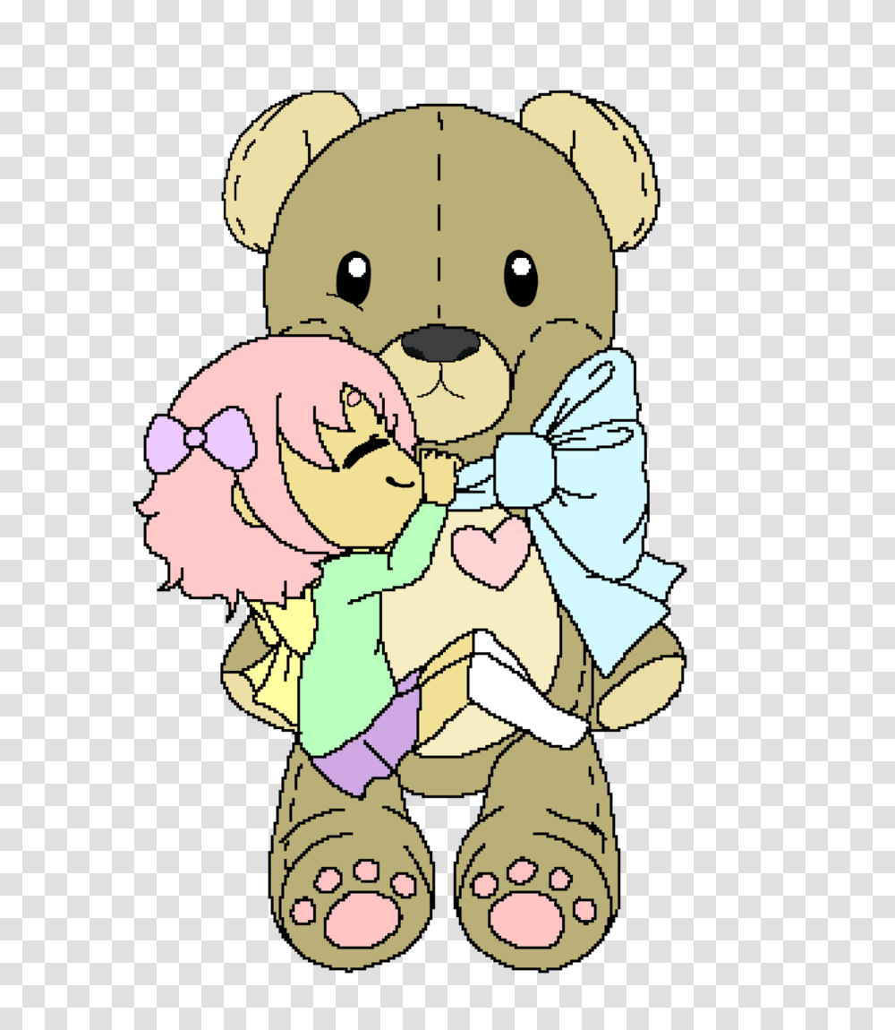 Pixel Bear Hug, Toy, Plush, Teddy Bear Transparent Png