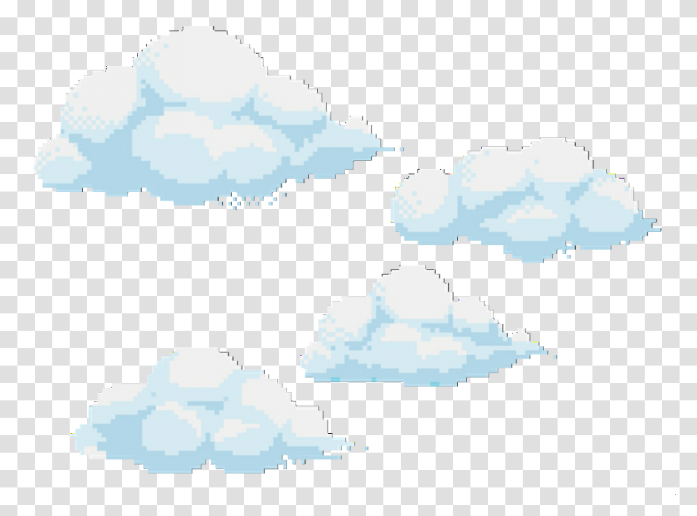 Pixel Clouds Image Pixel Art Cloud, Nature, Outdoors, Weather, Cumulus Transparent Png