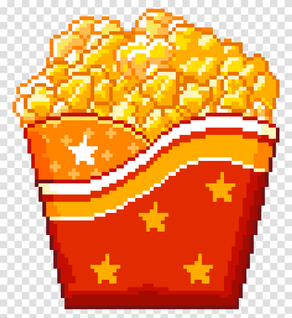 Pixel Cute Food Popcorn Popcorn Pixel Art, Rug, Super Mario, Sweets, Confectionery Transparent Png