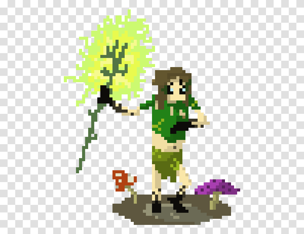 Pixel Druid, Plant, Minecraft Transparent Png