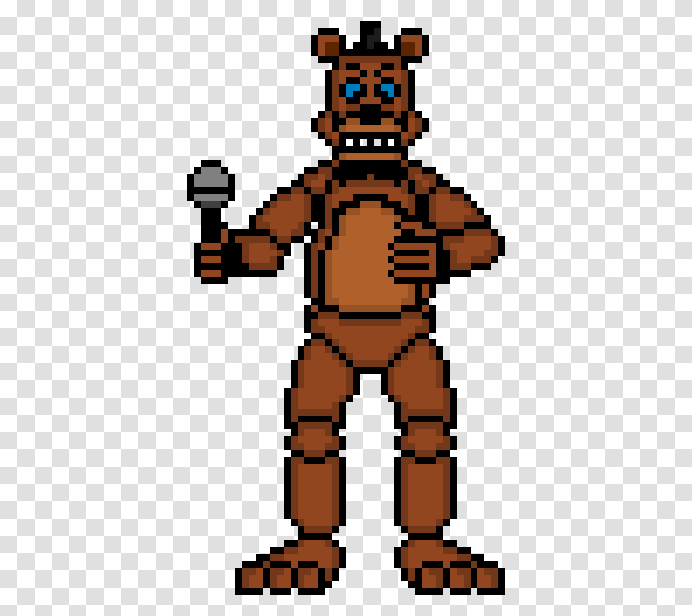 Pixel Freddy Fazbear Pixel Freddy, Cross, Minecraft, Robot Transparent Png