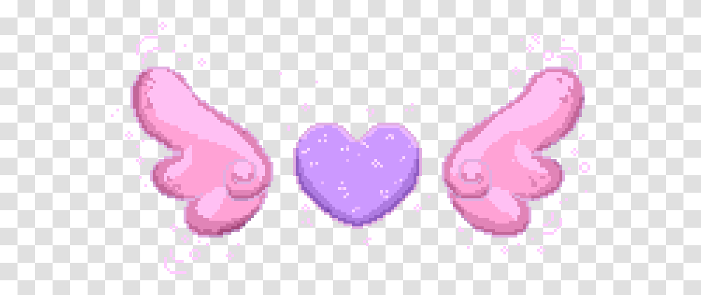 Pixel Heart Kawaii Cute Sweetie Cutie Heart With Wings Cute, Sweets, Food, Confectionery, Flower Transparent Png