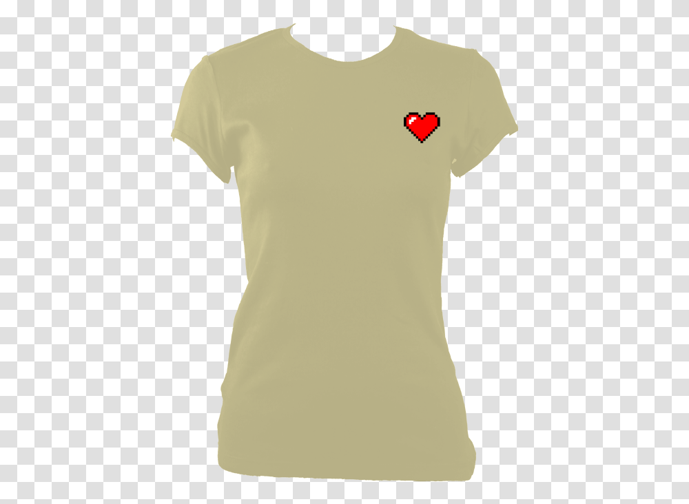 Pixel Heart White Tee, Clothing, Apparel, T-Shirt, Jersey Transparent Png