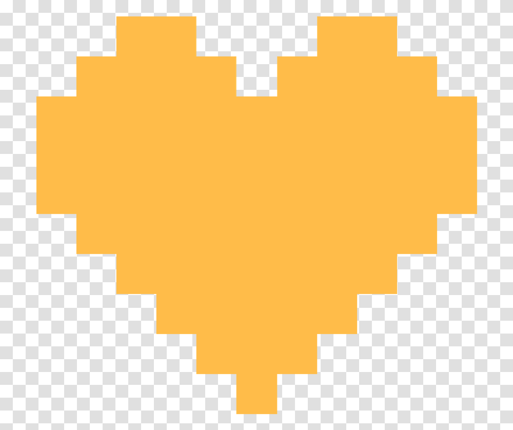 Pixel Heart Yellow 8 Bit Heart Transparent Png