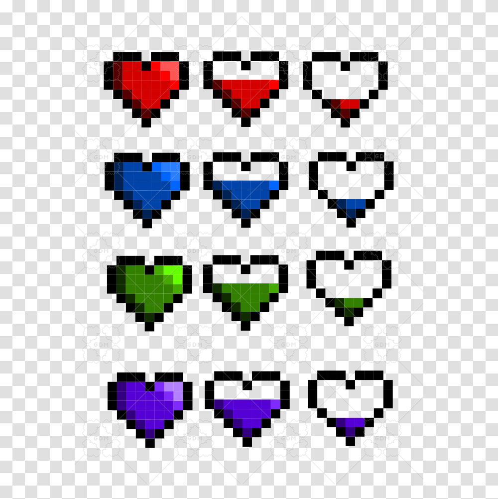 Pixel Hearts Pixel Heart Game, Pattern, Rug, Symbol, Star Symbol Transparent Png