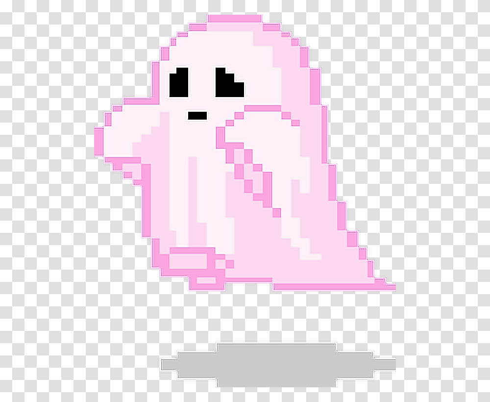 Pixel Kawaii Cute Pink Aesthetic Ghost Freetoedit Halloween Dancing Ghost Gif, Cross, Rug Transparent Png