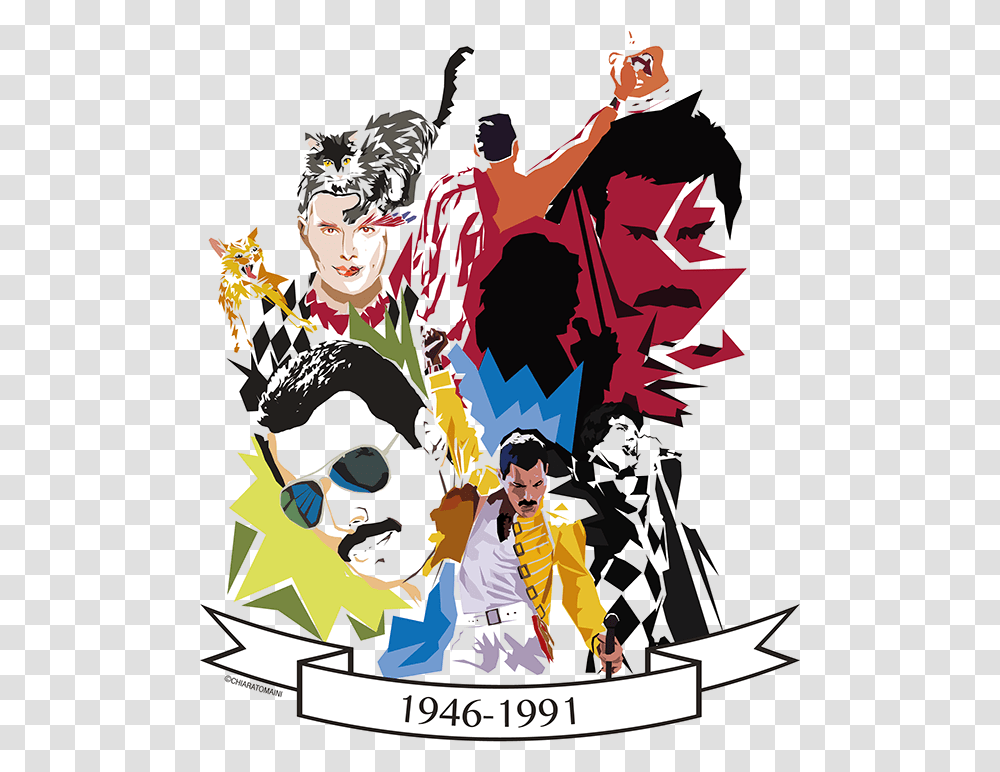 Pixel Monster Freddie Mercury Queen, Person, Poster, Advertisement, Costume Transparent Png