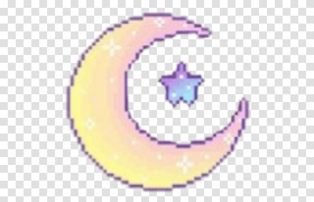 Pixel Moon Moon Yellow Shine Star Purple Blue Pixel Moon, Ornament, Pattern, Symbol, Accessories Transparent Png