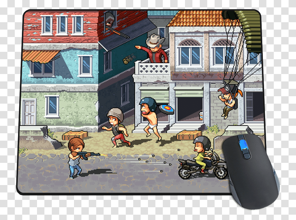 Pixel Mouse Pochinki House Pubg, Person, Helmet, Super Mario, Housing Transparent Png