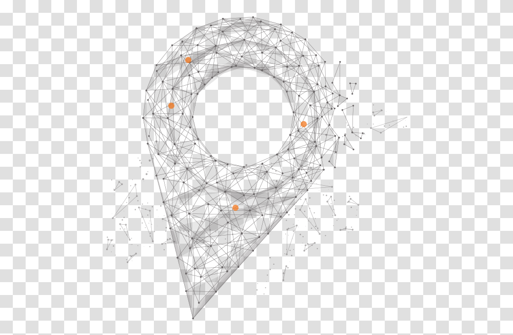 Pixel Nodes In The Shape Of A Location Pointer Circle, Rotor, Coil, Machine, Spiral Transparent Png