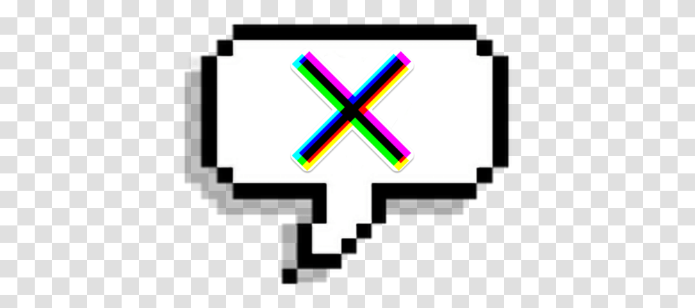 Pixel Pixelart Equis Glitch Tumblr Tumbler Picsart Sticker, Minecraft, Emblem Transparent Png