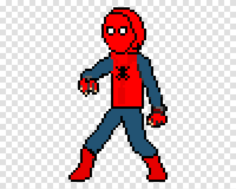 Pixel Spider Man Home Coming, Cross, Minecraft, Pac Man Transparent Png