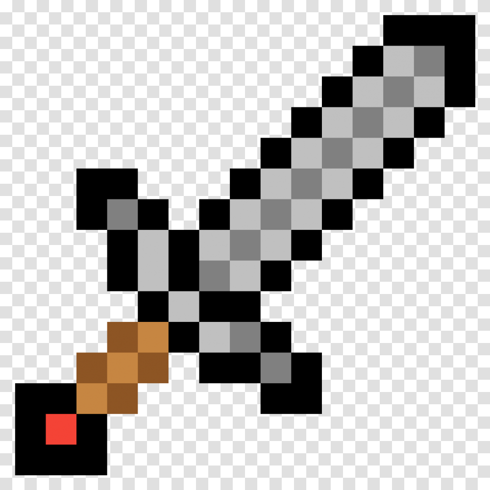 Pixel Sword No Iron Sword From Minecraft, Face, Photography, Portrait, Gray Transparent Png
