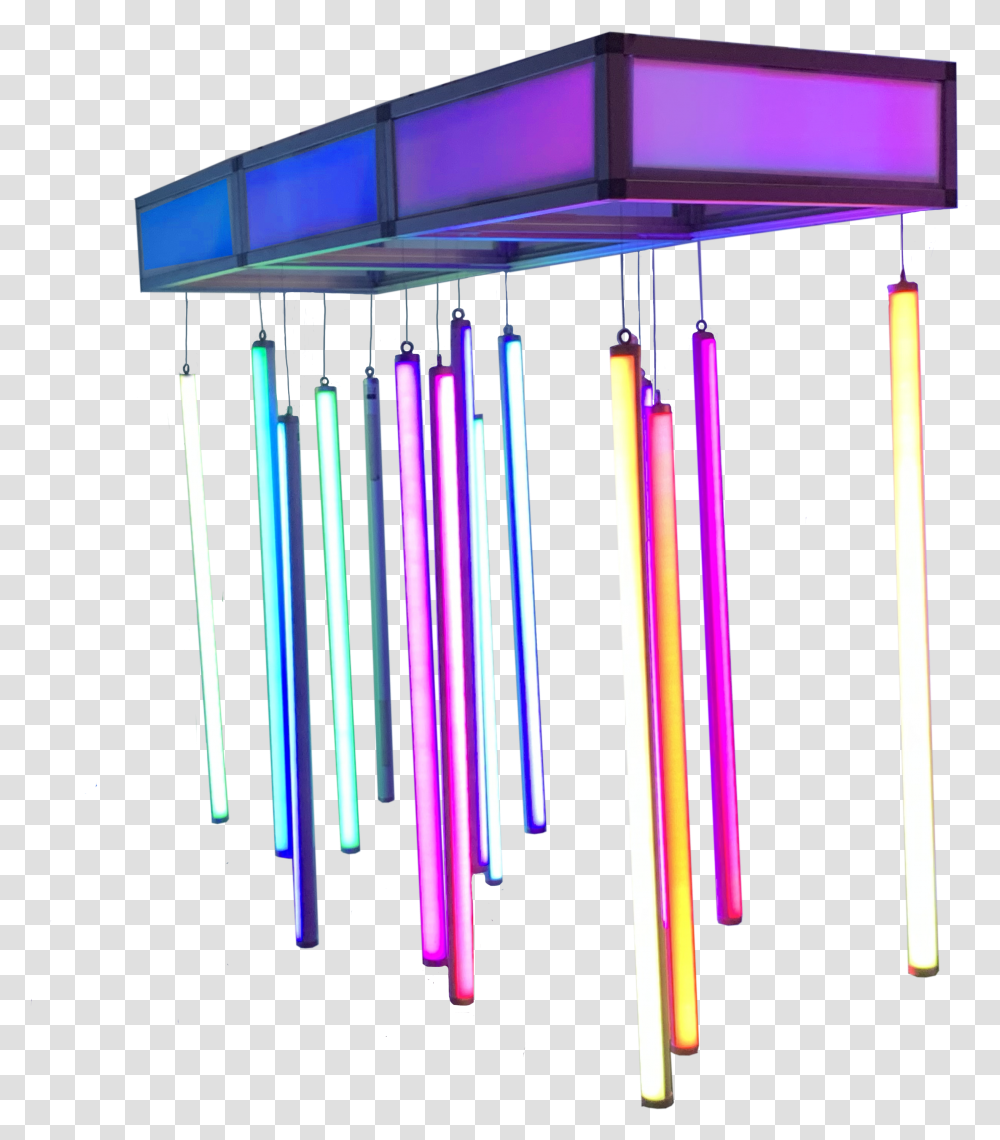 Pixel Tube Chandelier In The Event Ceiling, Light, Musical Instrument, Chime, Windchime Transparent Png