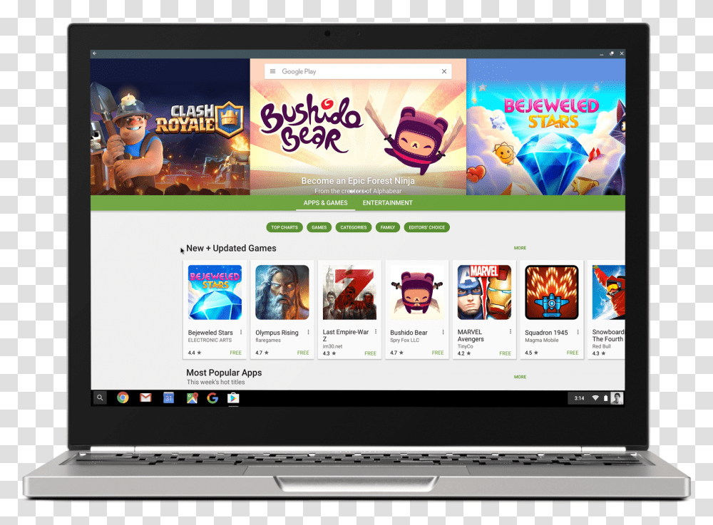 Pixel2 Silver Playstore Android Apps On Chromebook, Computer, Electronics, Monitor, Screen Transparent Png