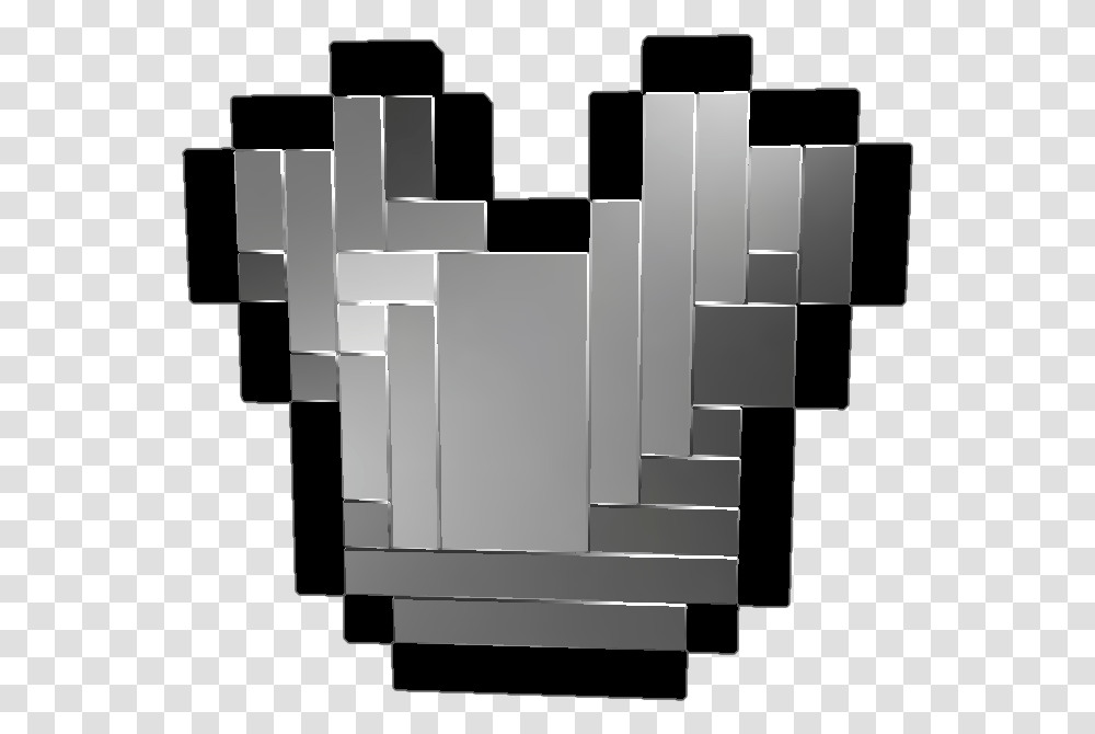 Pixelart Of Iron Chestplate From Minecraft Minecraft Diamond Chestplate, Gray, Staircase, Statue Transparent Png