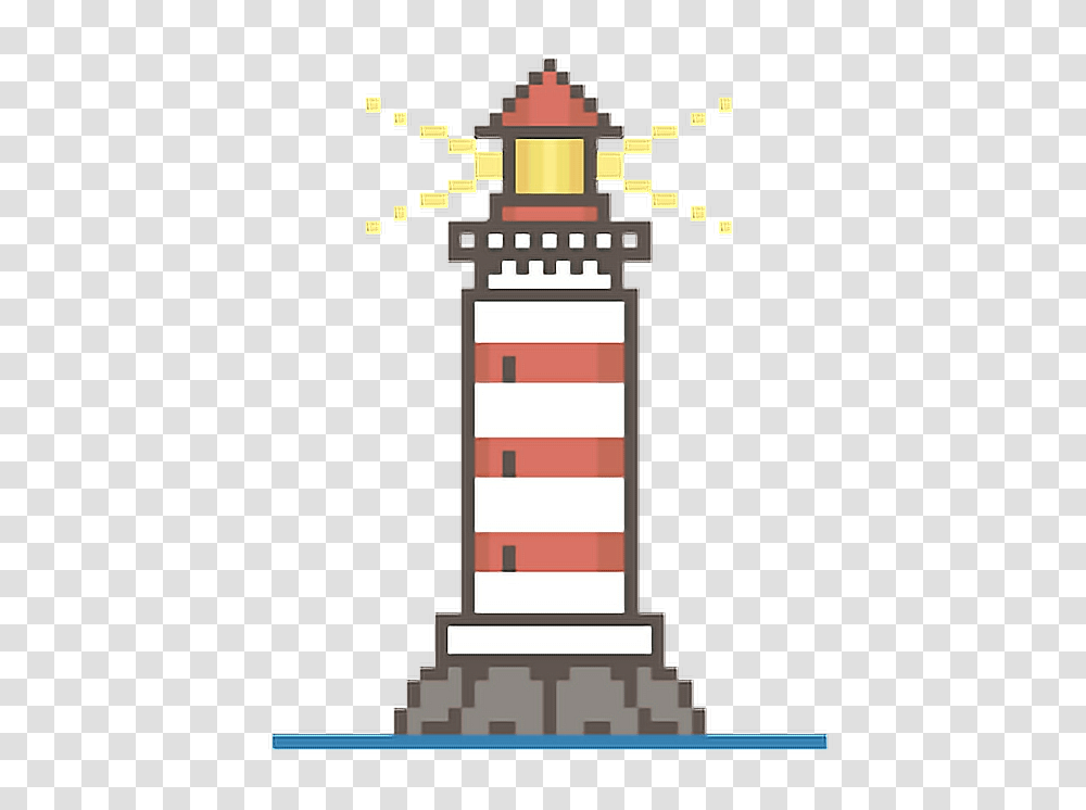 Pixelart Pixel Lighthouse Pixels Light Cute Sea, Architecture, Building, Tower, Beacon Transparent Png