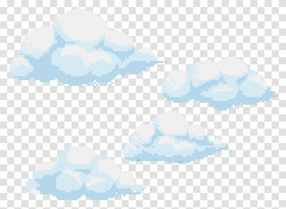 Pixelated Aesthetic Cloud Snow, Nature, Weather, Outdoors, Cumulus Transparent Png