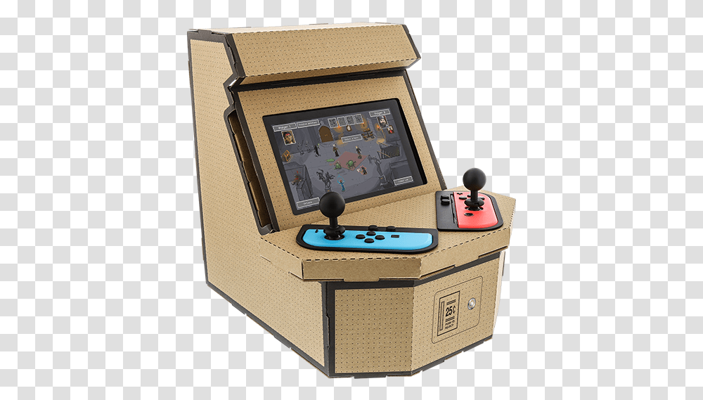 Pixelquest Arcade Kit For Nintendo Switch Nintendo Switch Labo Arcade, Joystick, Electronics, Monitor, Screen Transparent Png
