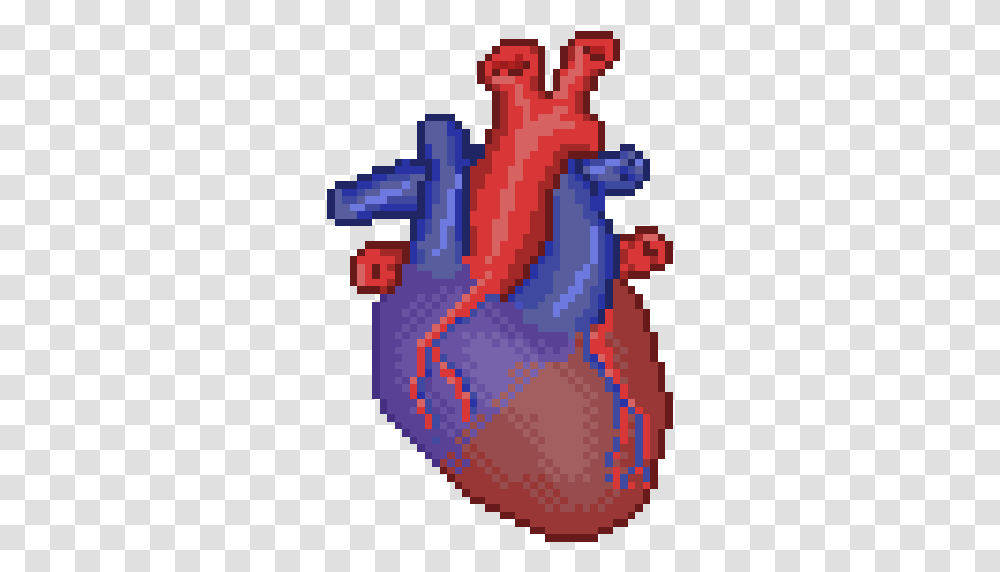 Pixels Drawing Realistic Real Heart Pixel Art, Rug, Animal, Sea Life Transparent Png