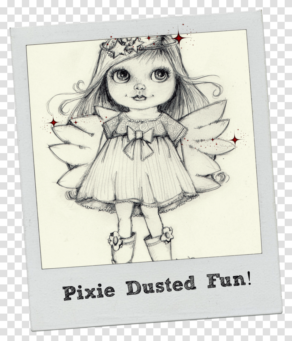 Pixie Dust And Magic Sketch, Drawing, Person, Poster Transparent Png