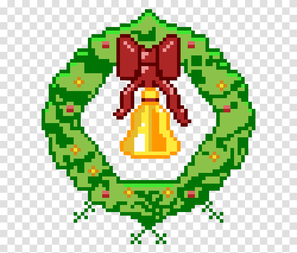 Pixilart Advent Wreath By Lostaiame Christmas Wreath Pixel, Rug, Symbol, Text, Number Transparent Png