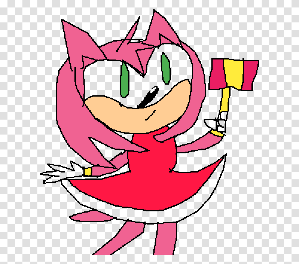 Pixilart Amy Rose By Dankpainter Fictional Character, Plant, Graphics, Tree, Poster Transparent Png
