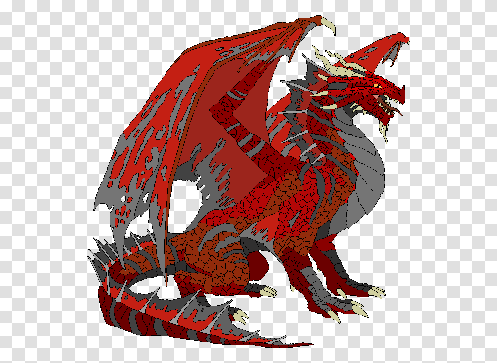 Pixilart Ancient Red Dragon Uploaded By Chokenstroke Dragon Transparent Png