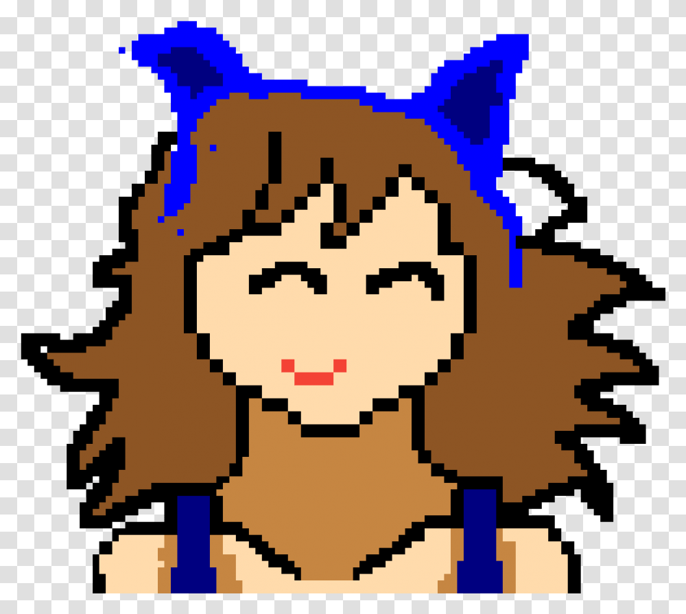 Pixilart Anime Cat Girl By Foxfuture2010 Pixel Art Anime Assasication Classrom, Rug, Text, Graphics, Label Transparent Png