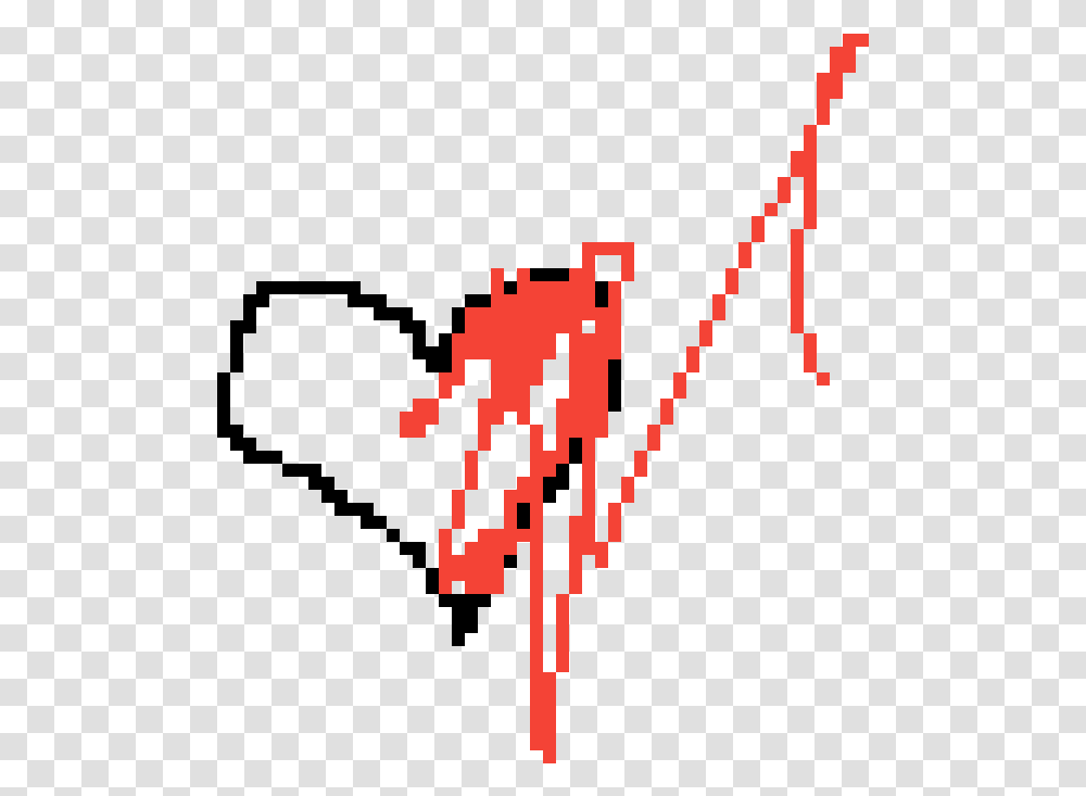 Pixilart Bleeding Heart By Anonymous Clip Art, Text, Weapon, Weaponry, Tie Transparent Png