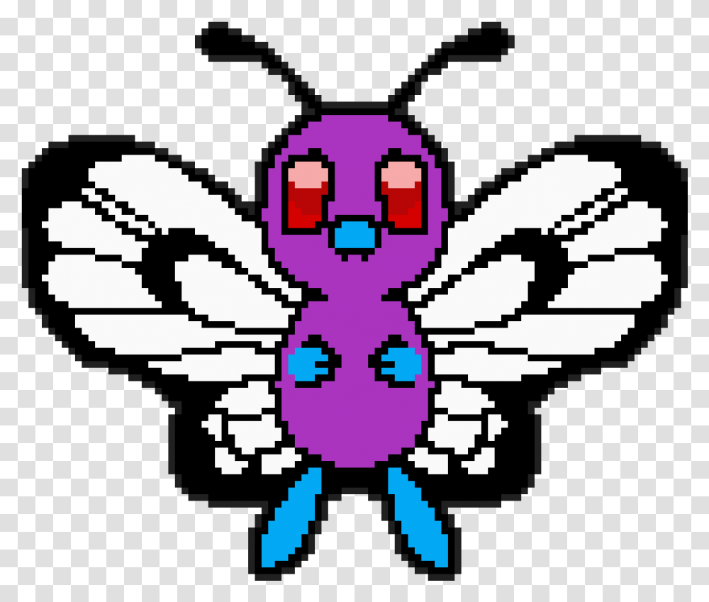 Pixilart Butterfree By Dragonsbreath Ant, Cupid, Pac Man Transparent Png